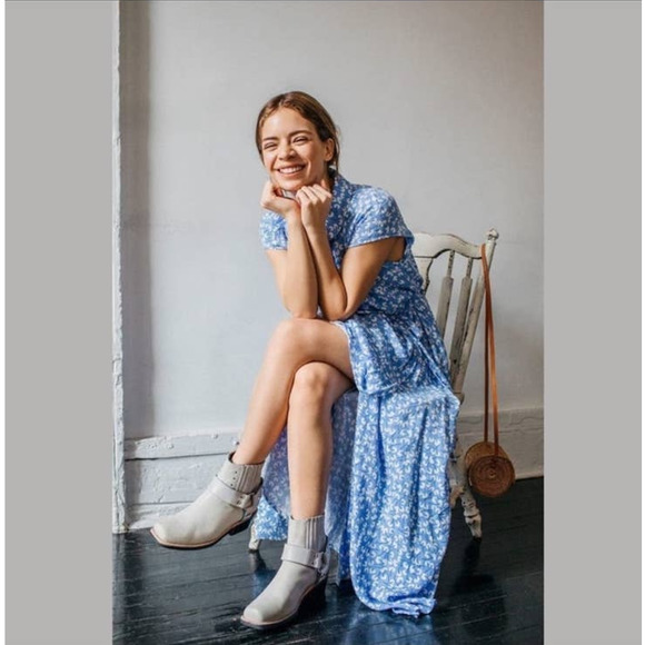 Free People So Fetch Wrap Slit  Ditsy Floral Midi Maxi Dress Size 0 - Picture 9 of 9